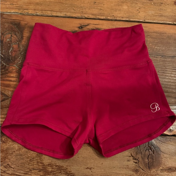 RARE Bombshell Sportswear Maroon Sexy Back Shorts - Picture 4 of 6